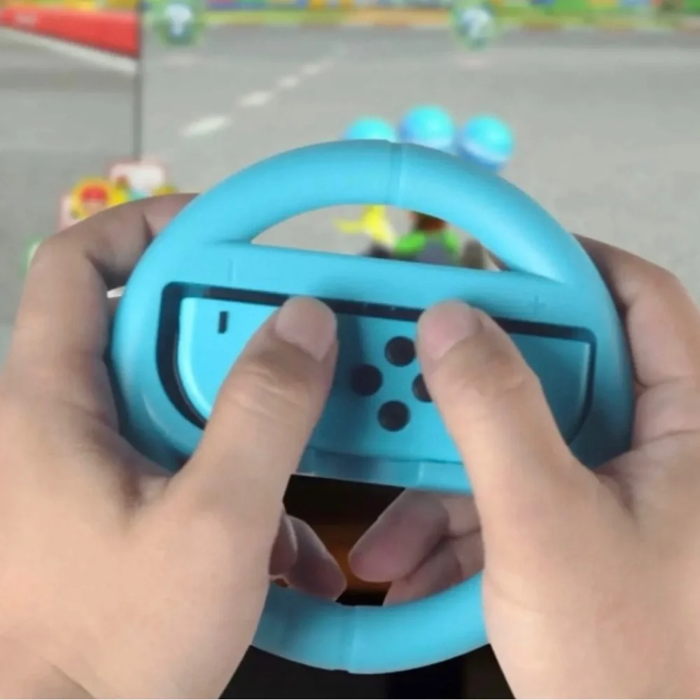 Rocketfish Joy Con Racing Steering Wheel 2 Pk. for Nintendo Switch Red/Blue- NWT
